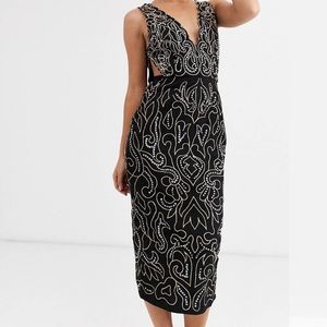 Black midi dress ASOS
